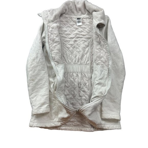 The North Face Caroluna Quilted Long Jacket. Cream/Oatmeal Size Small | D1 - Picture 4 of 9